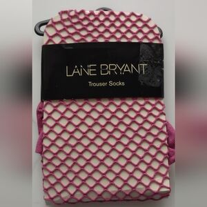 Lane Bryant Pink Fishnet Trouser Socks